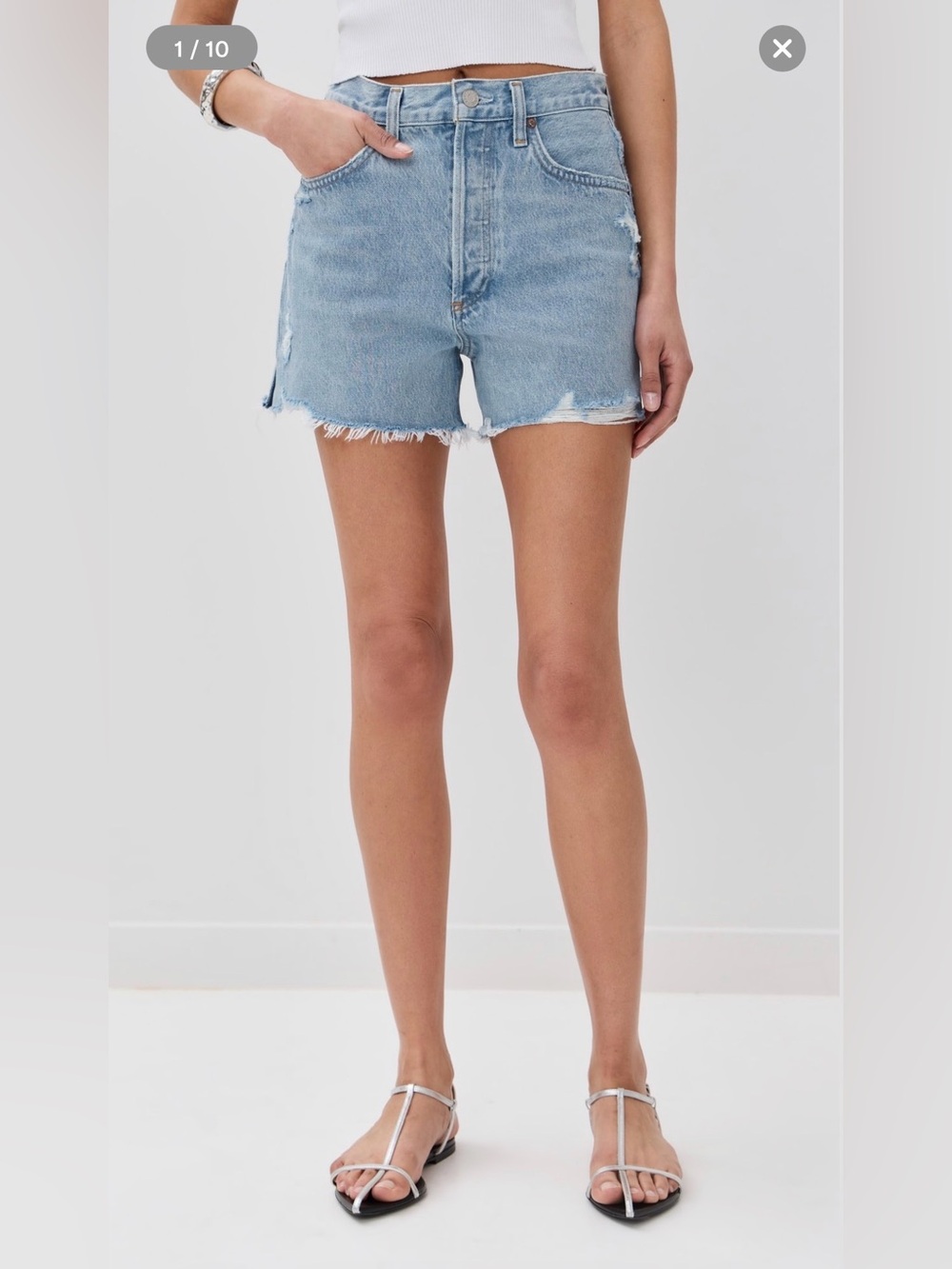 Agolde Dee Vintage high rise shorts size 25